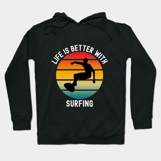 Surf lifestyle surfboard Hoodie by Fifi Art